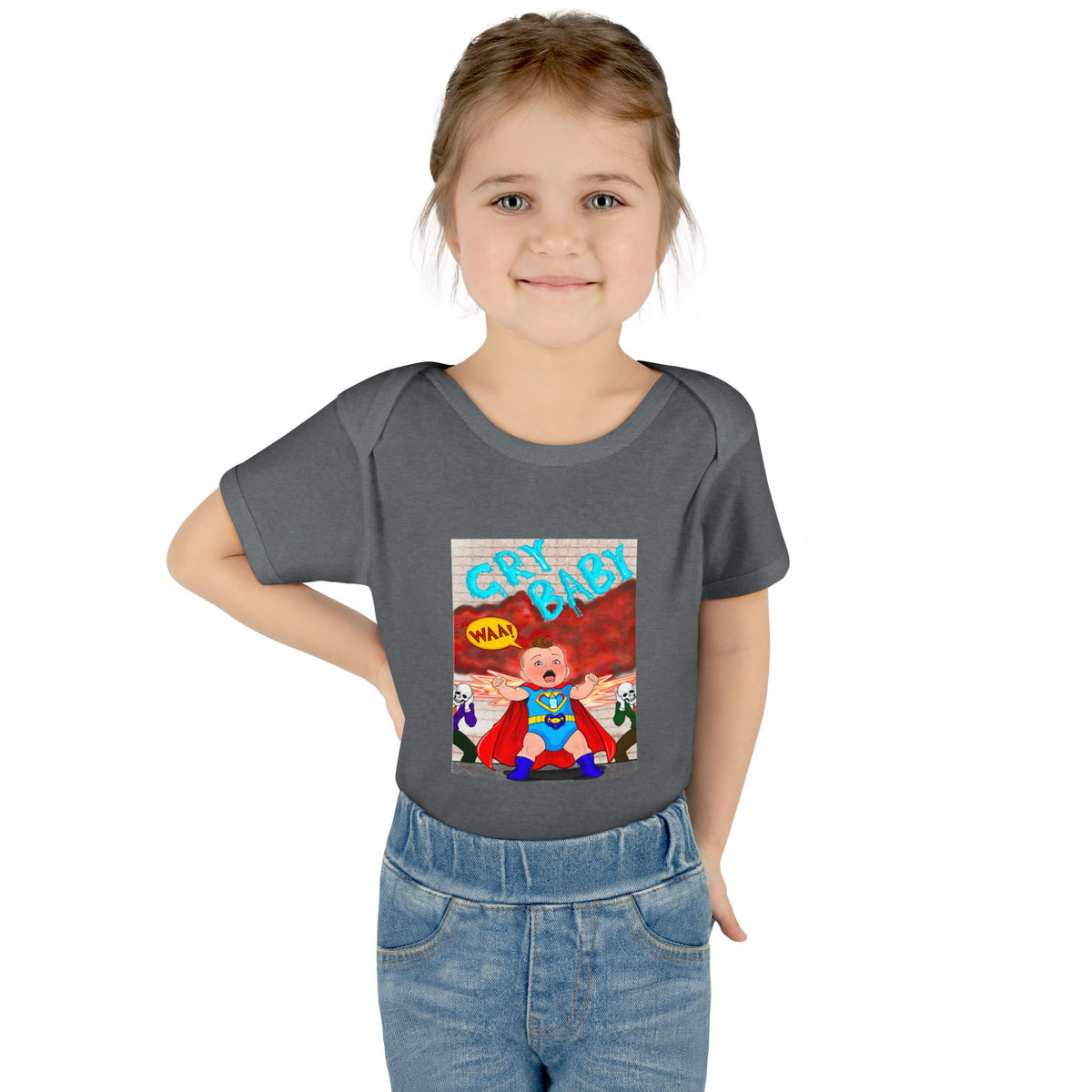 Superhero Cry Baby Infant Bodysuit — Funny Baby Onesie