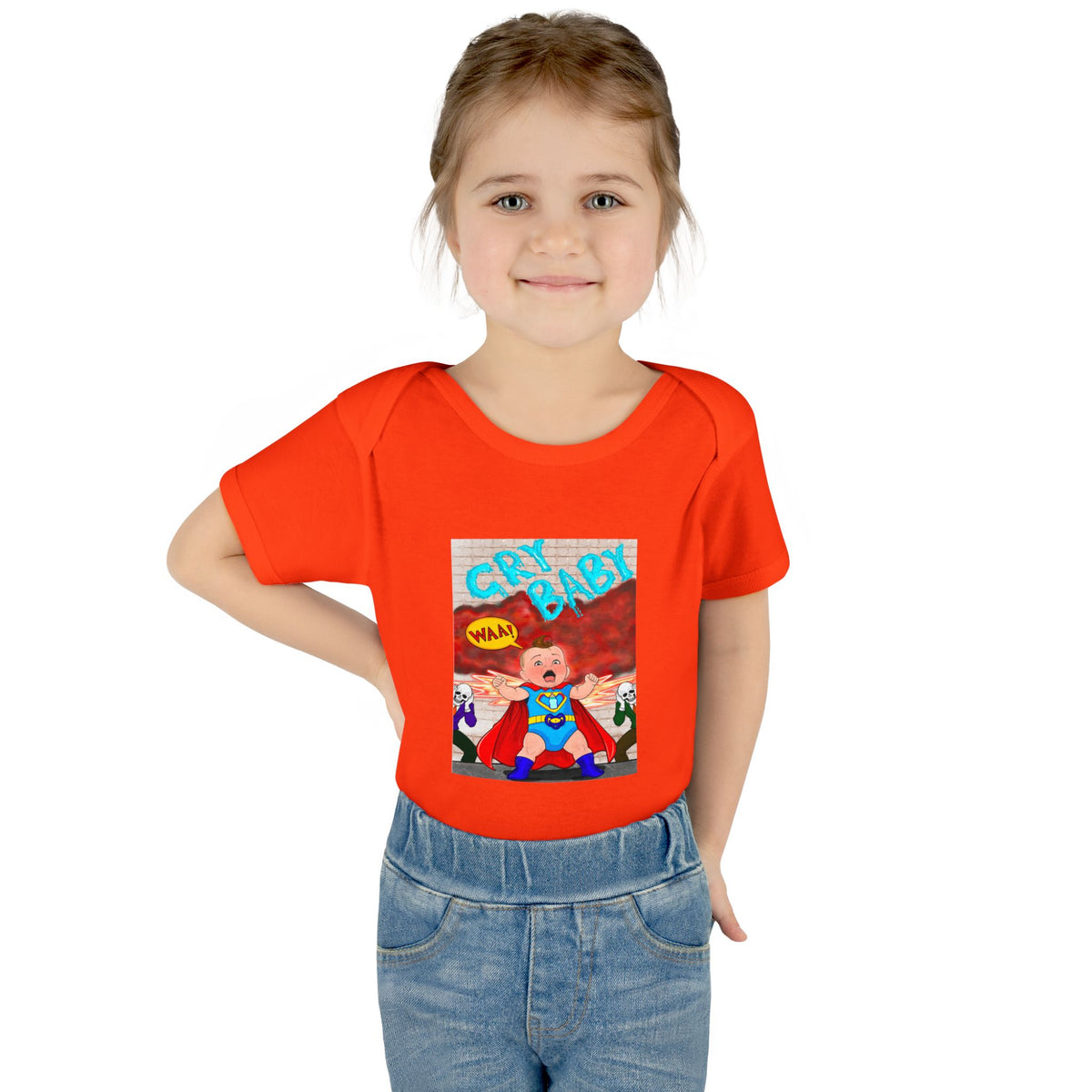 Superhero Cry Baby Infant Bodysuit — Funny Baby Onesie