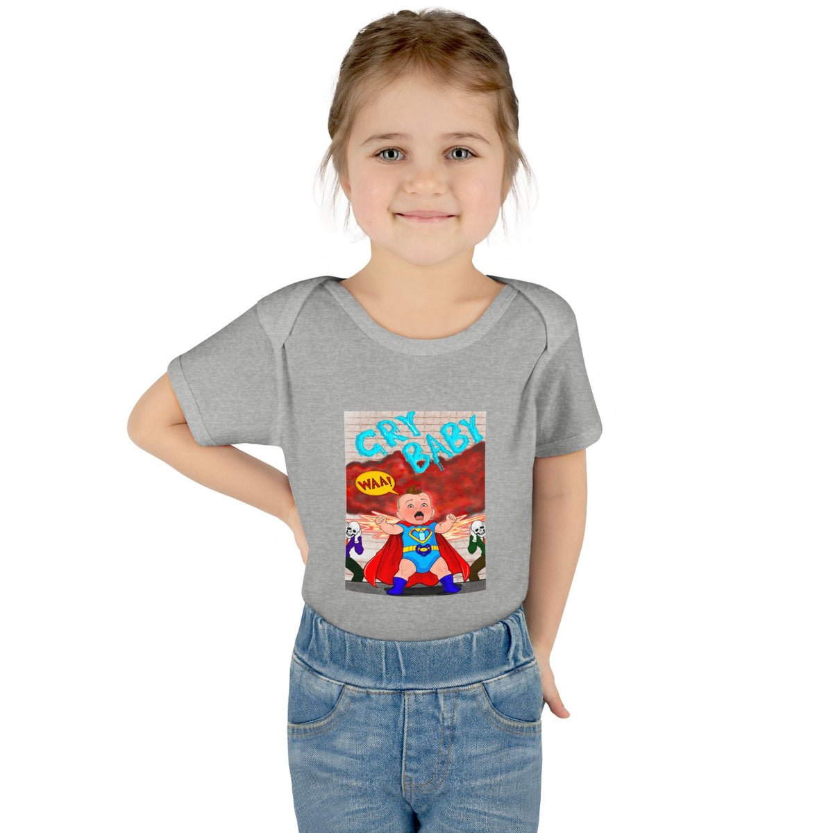 Superhero Cry Baby Infant Bodysuit — Funny Baby Onesie