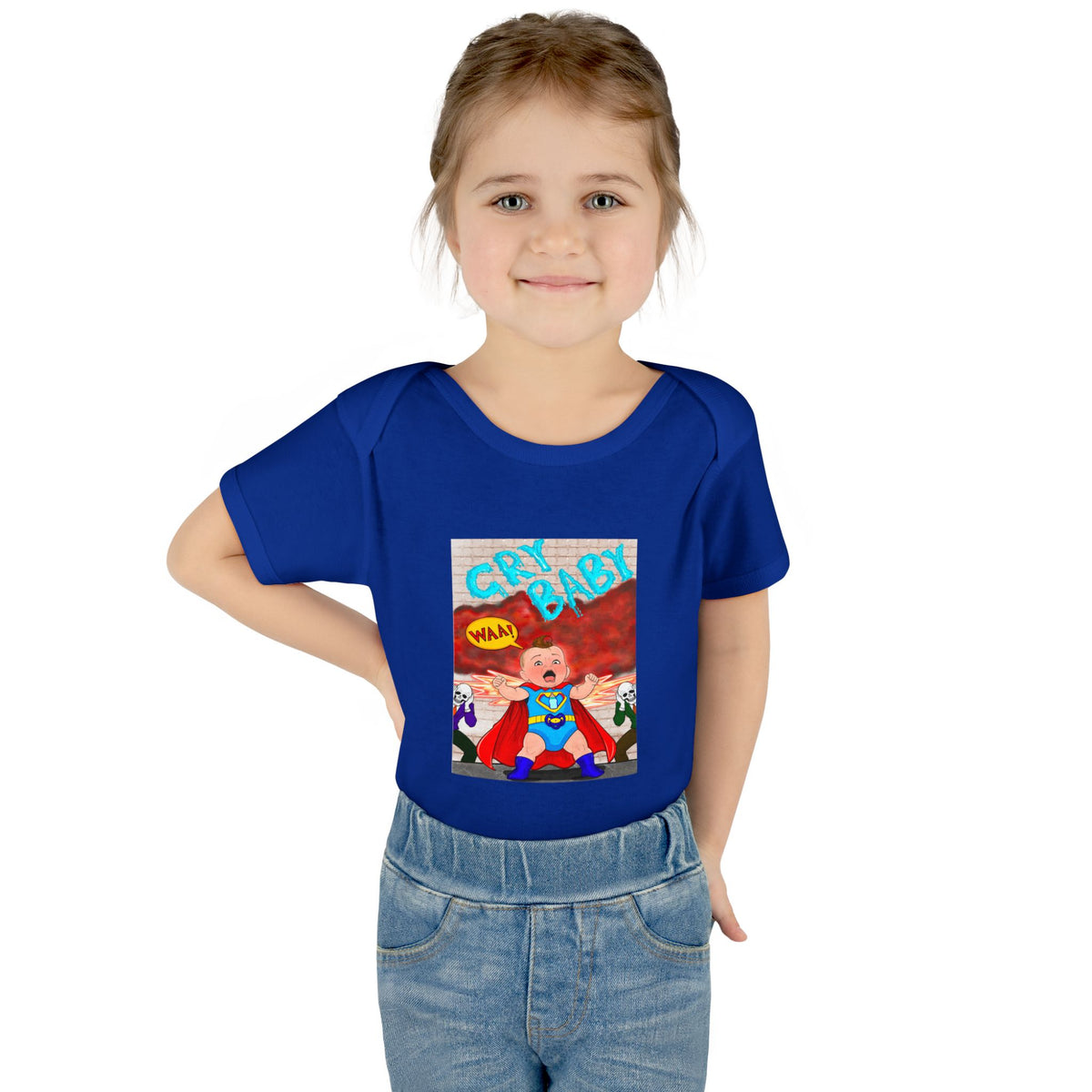 Superhero Cry Baby Infant Bodysuit — Funny Baby Onesie