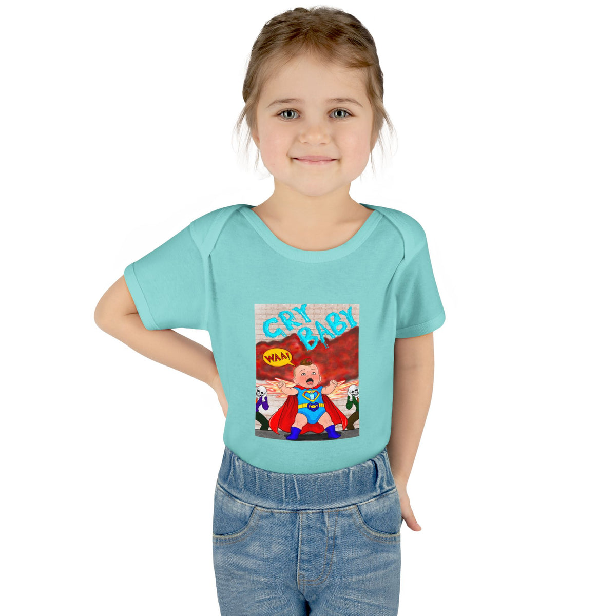 Superhero Cry Baby Infant Bodysuit — Funny Baby Onesie