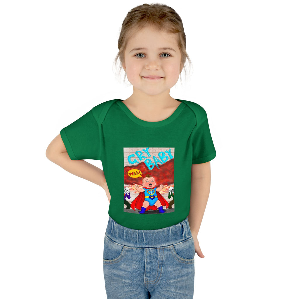 Superhero Cry Baby Infant Bodysuit — Funny Baby Onesie