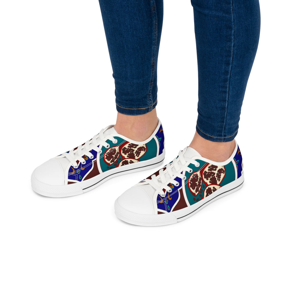 Women's Colorful Boho Pattern Low Top Sneakers