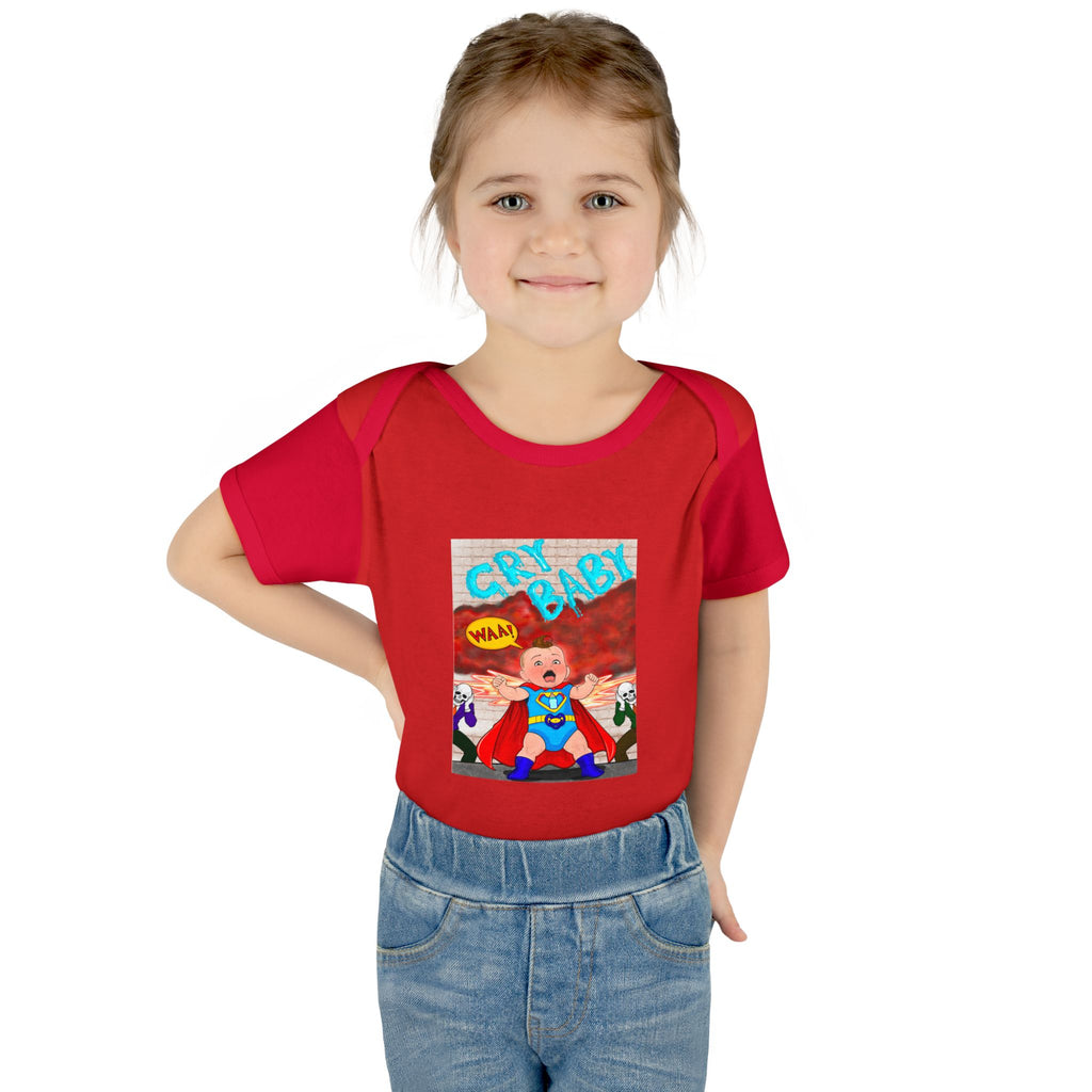 Superhero Cry Baby Infant Bodysuit — Funny Baby Onesie