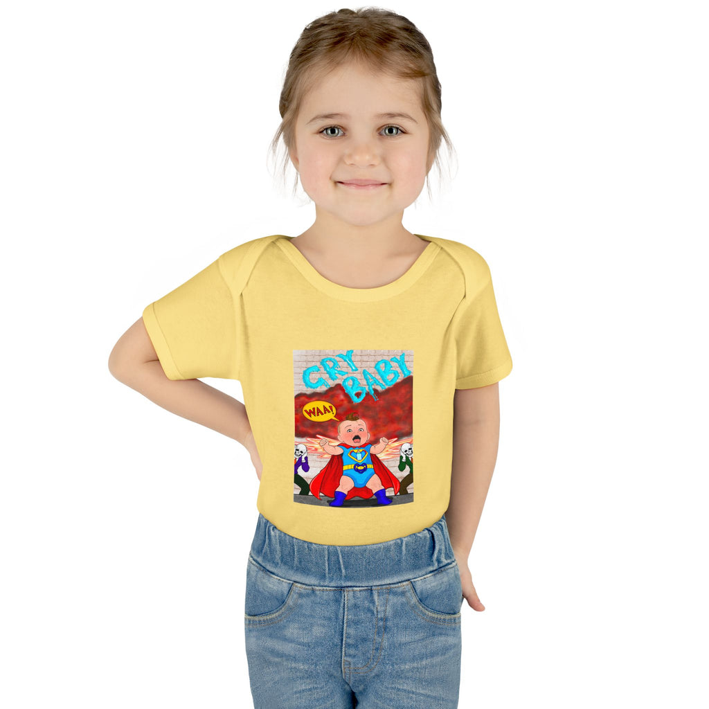 Superhero Cry Baby Infant Bodysuit — Funny Baby Onesie