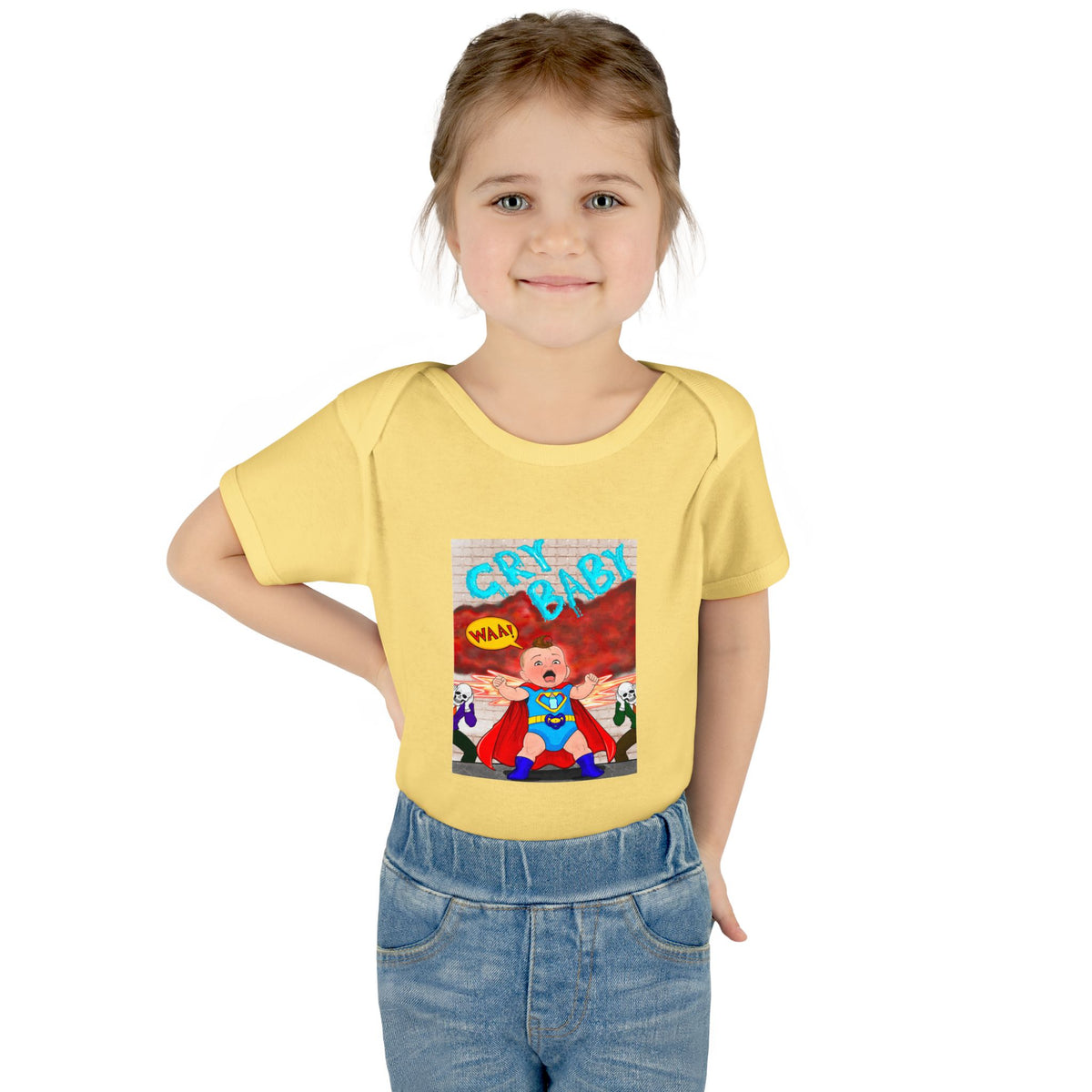Superhero Cry Baby Infant Bodysuit — Funny Baby Onesie
