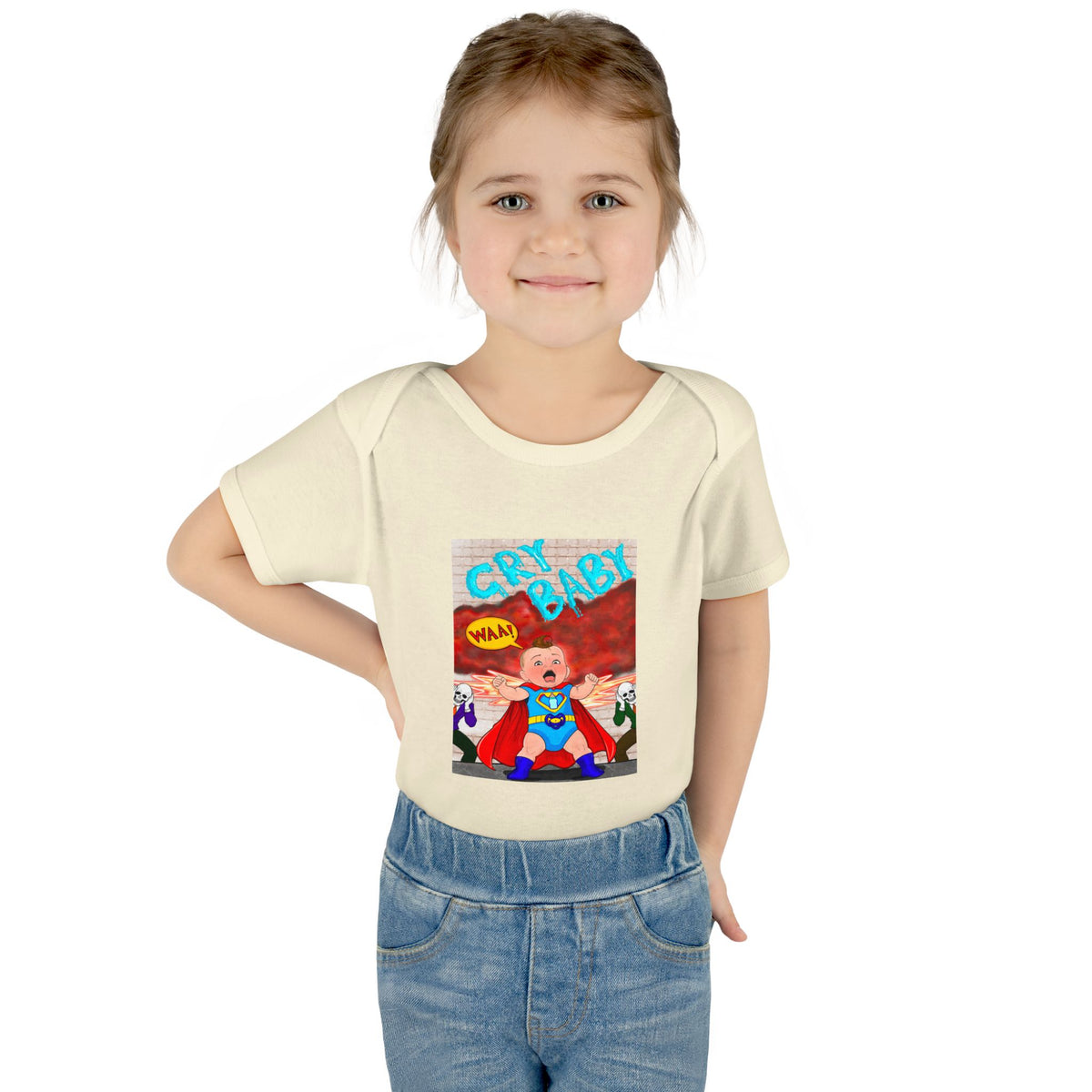Superhero Cry Baby Infant Bodysuit — Funny Baby Onesie