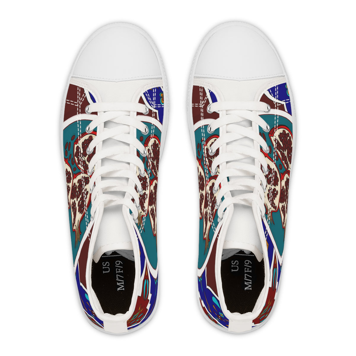 Pomegranate Tile Women's High Top Sneakers