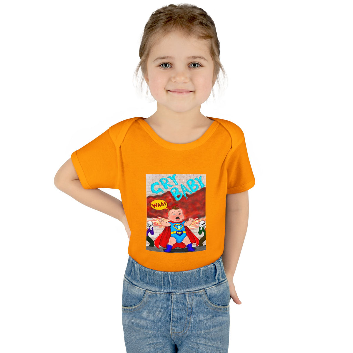 Superhero Cry Baby Infant Bodysuit — Funny Baby Onesie