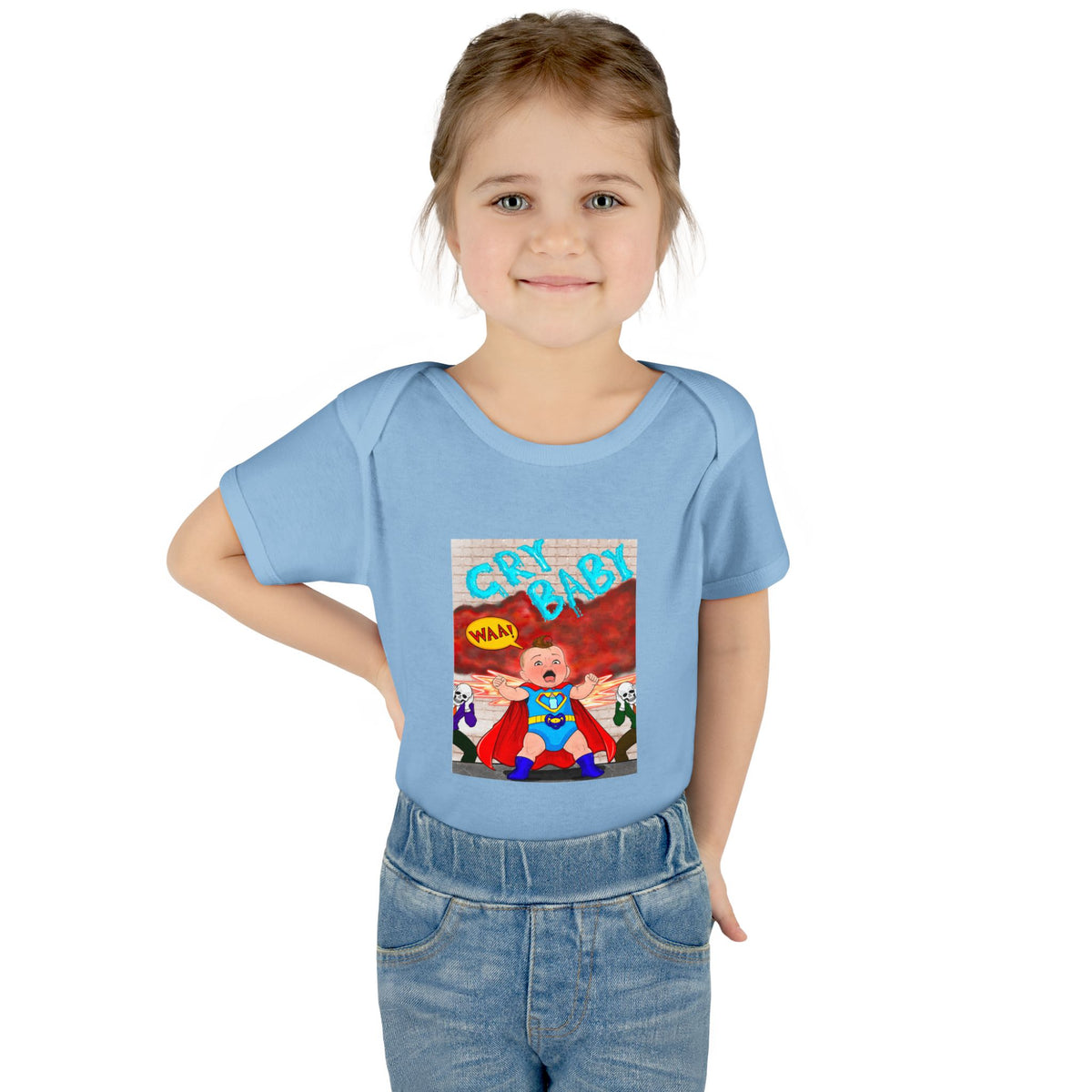 Superhero Cry Baby Infant Bodysuit — Funny Baby Onesie