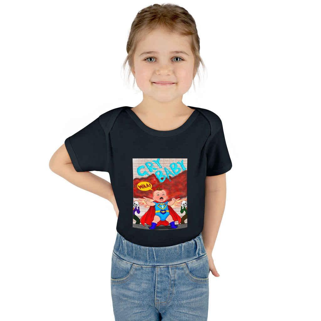 Superhero Cry Baby Infant Bodysuit — Funny Baby Onesie