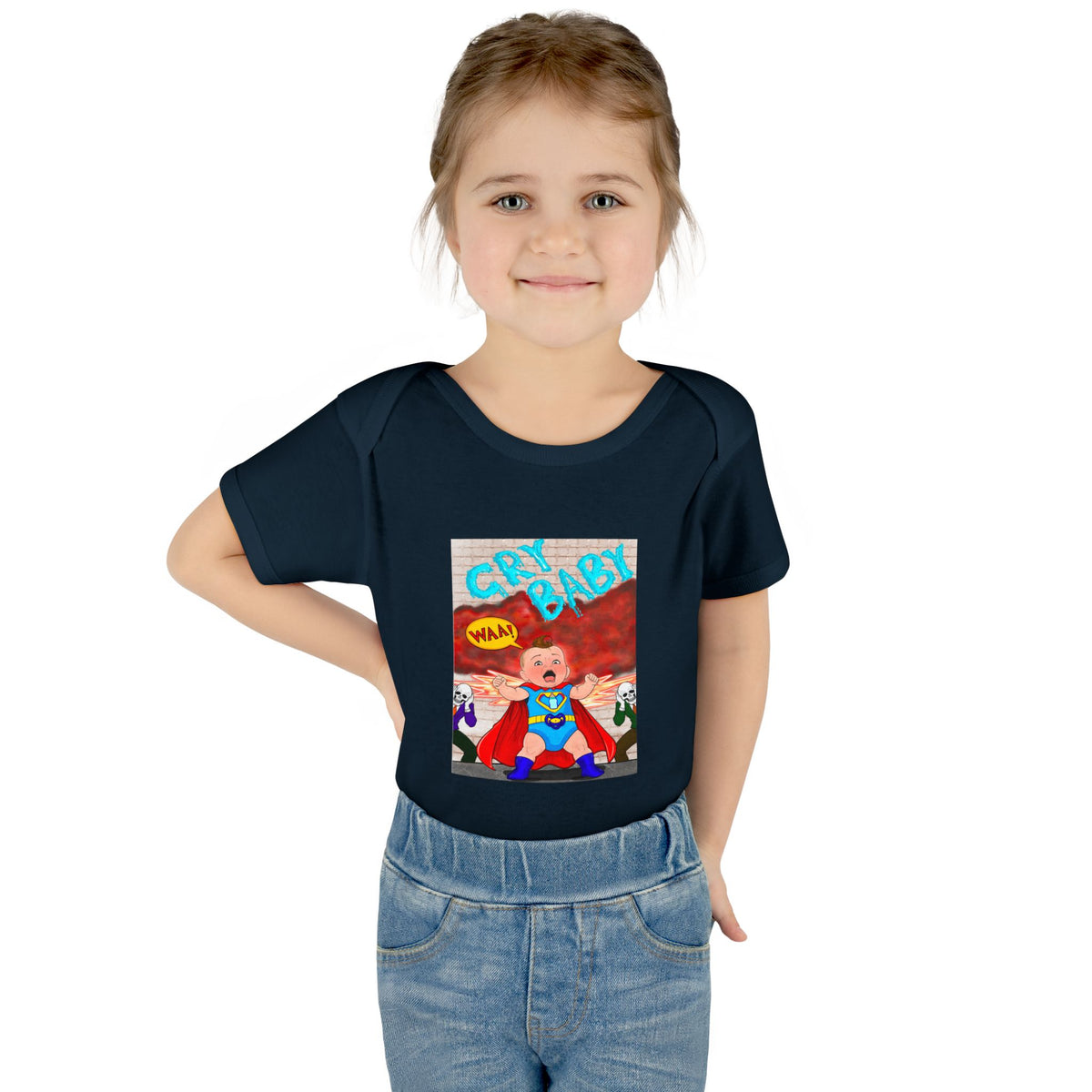 Superhero Cry Baby Infant Bodysuit — Funny Baby Onesie